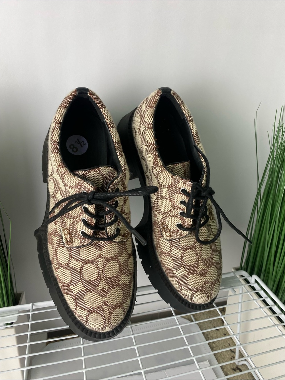 Coach Women Lyla Platform Derby Shoes Size 8.5